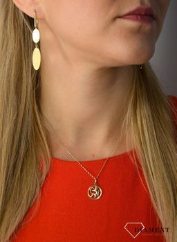 Złote kolczyki 585 długie gładkie owale KS1 AG 100 0961 💎 Złote kolczyki wiszące wykonane z najwyższej jakości złota próby 585 💎 (8).JPG